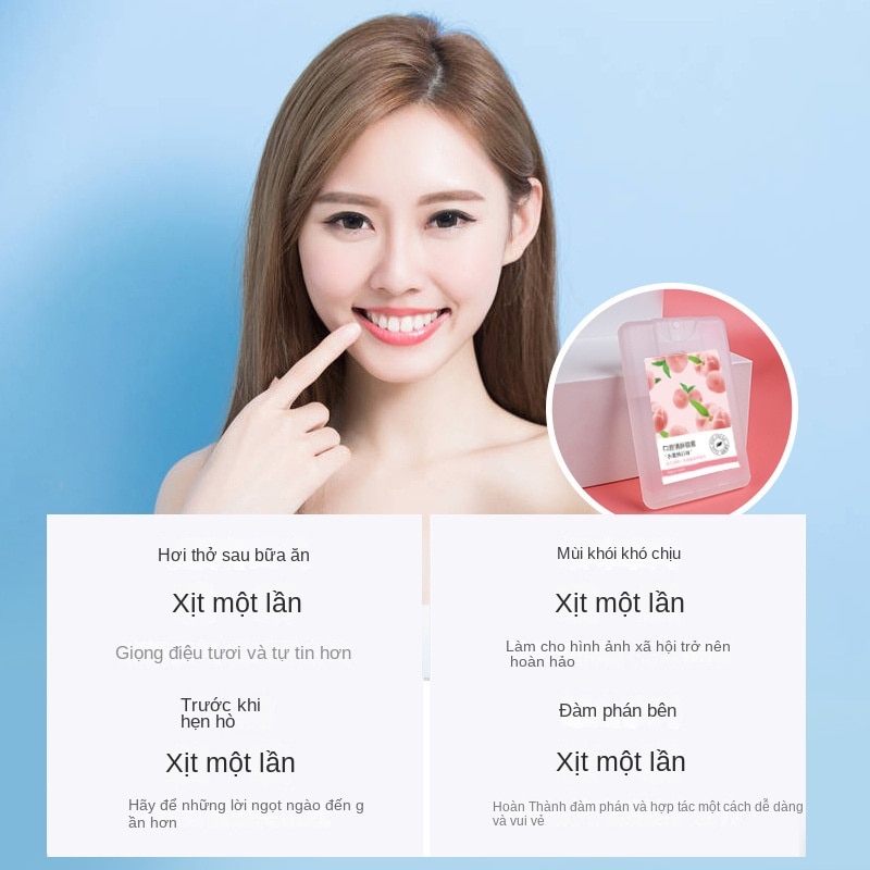 Xịt Thơm Miệng Vị Đào, Trà Xanh Thơm Mát Xịt