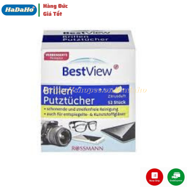 [ HÀNG ĐỨC ] Giấy lau kính đa năng Best View 52 miếng
