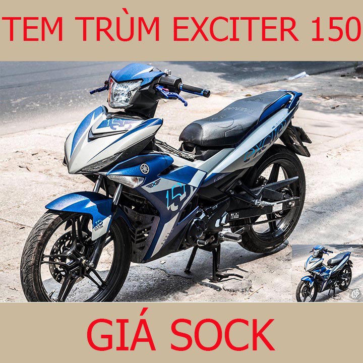 tem trùm xe exciter 150 độ đẹp - Tem dán  xe máy exciter 150 làm theo yêu cầu - tem xe exciter 150 đẹp rẻ chất