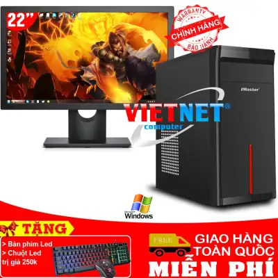 [HCM]Bộ máy tính chơi game PUBG PC thiết lập Full HD cao cấp 22 inch (Trọn bộ tặng  bộ bàn phím + chuột LED giả cơ hoặc tặng  Bộ loa mini + USB wifi)