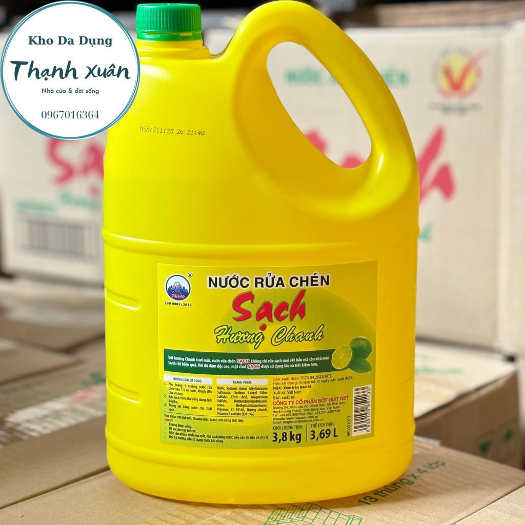 Nước rửa chén NET Sạch (1can/3.8kg)