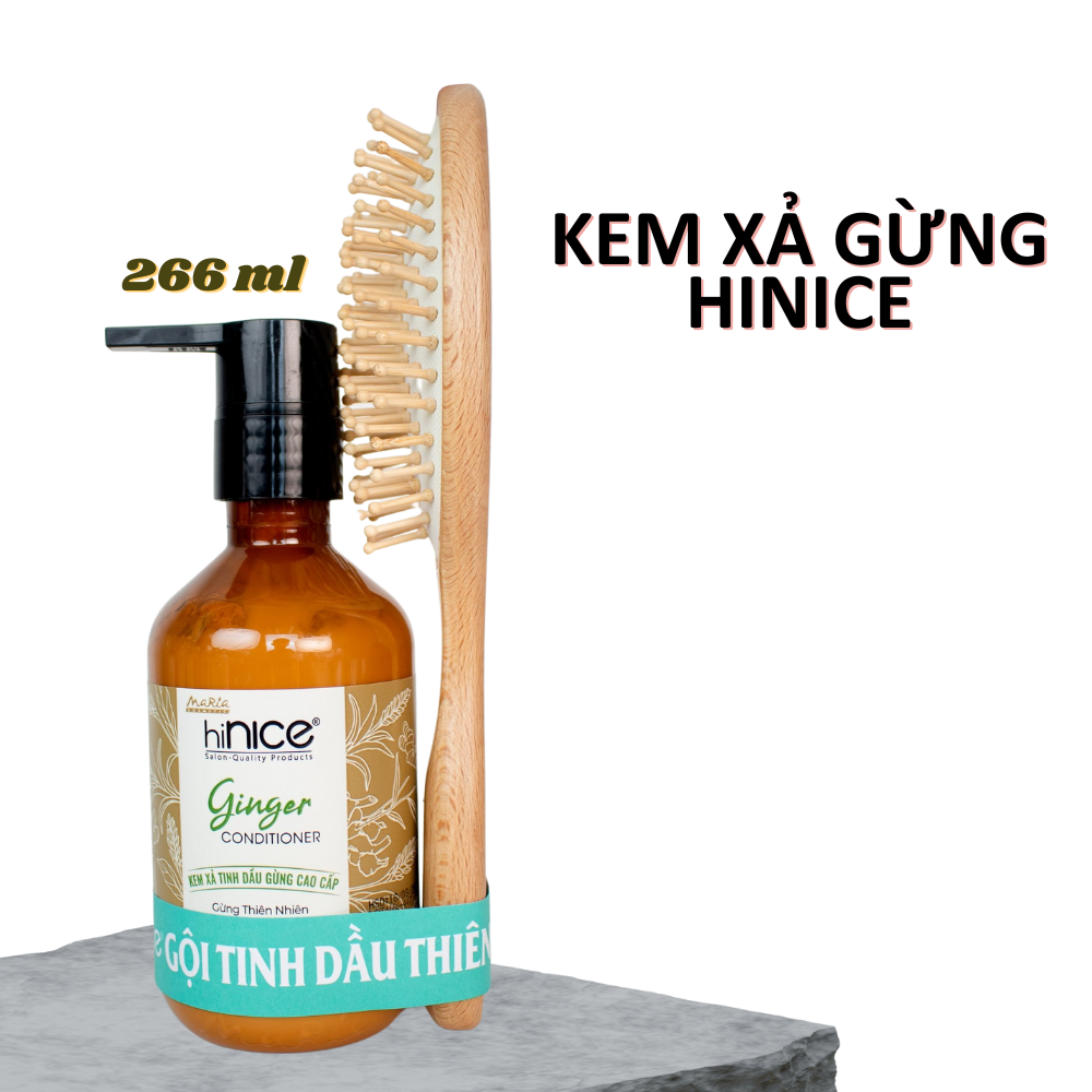 Kem xả tóc tinh dầu gừng hinice tinh dầu gừng phục hồi khô xơ chẻ ngọn nuôi dưỡng tóc chắc khỏe chai 266ml