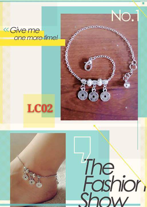 Lắc chân xi mạ bạc-Handmade