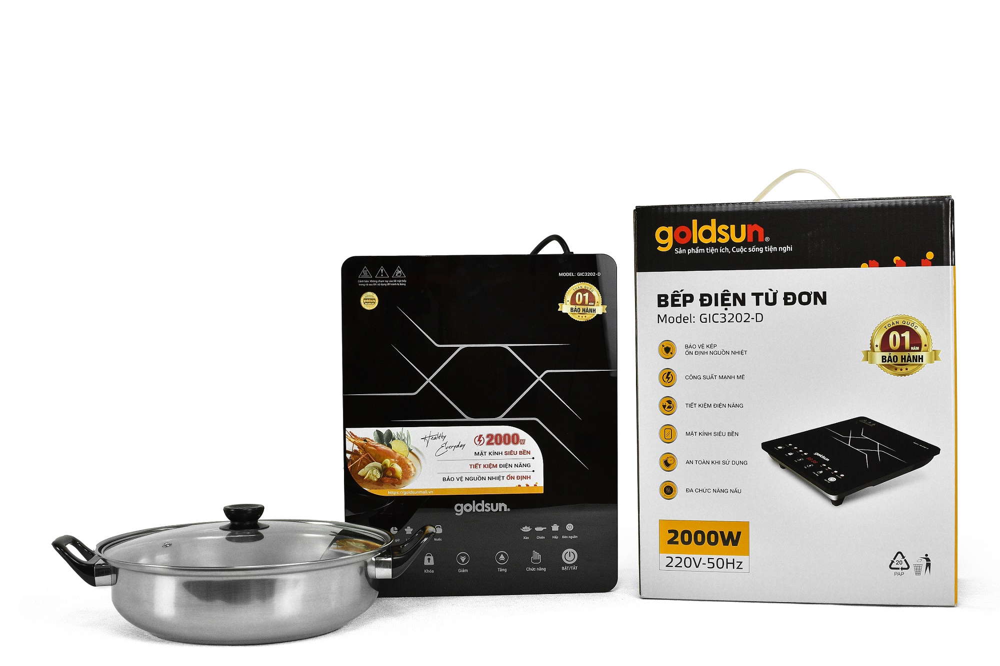 Bếp điện từ đơn goldsun gic3202-d