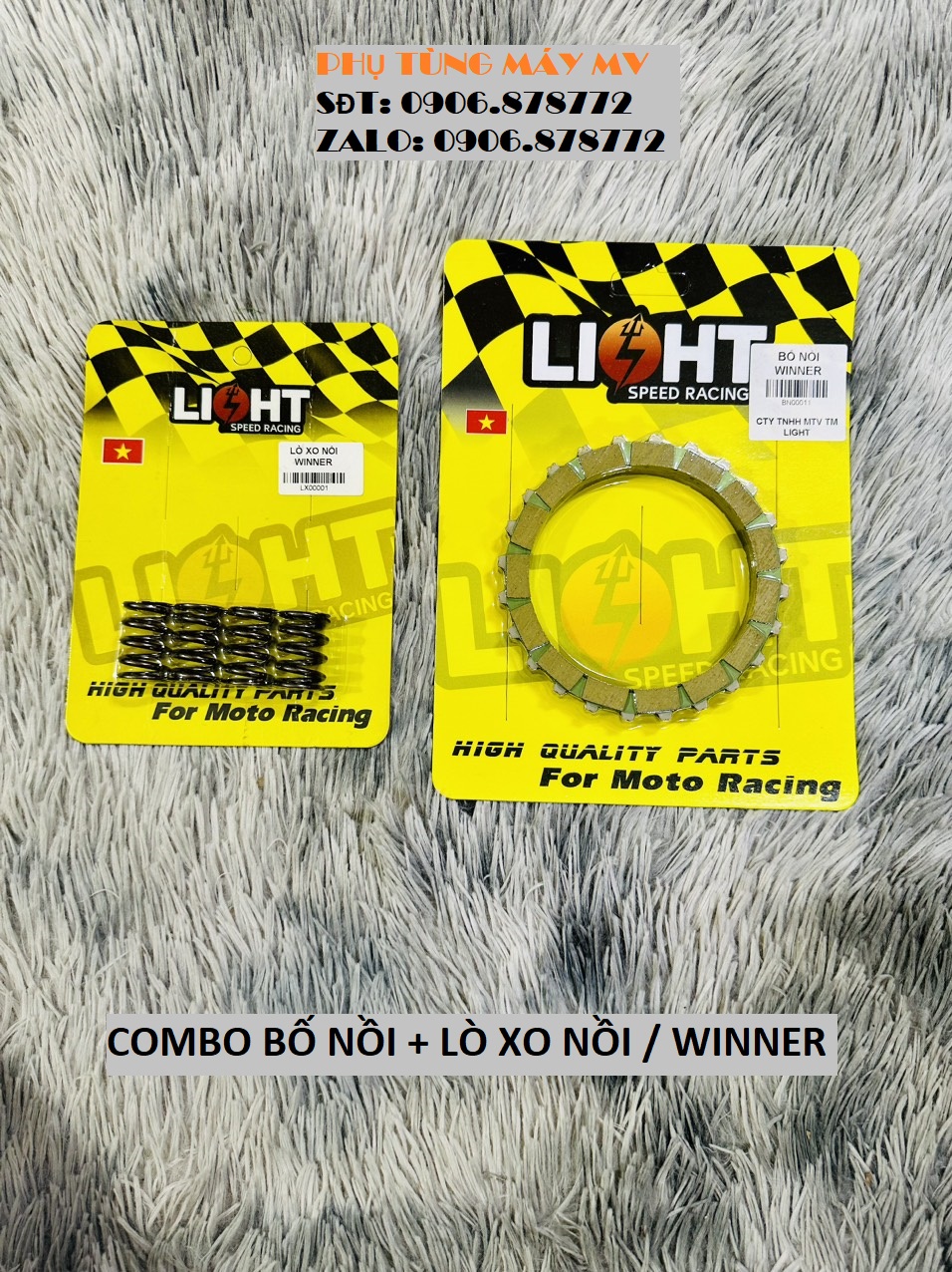 Combo bố nồi lá sắt lò xo nồi LIGHT dành cho mọi loại xe