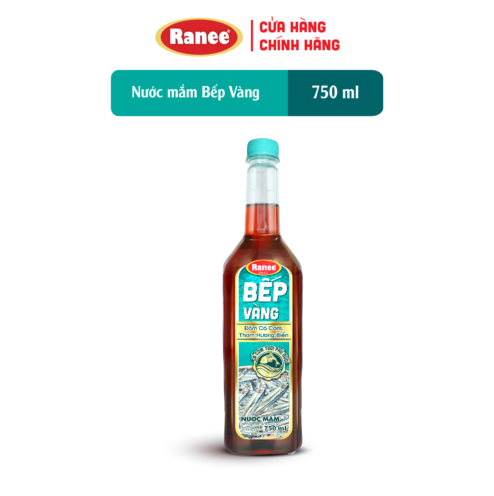 {Đơn 199k tặng hộp bơ -399k tặng vá gỗ} Nước mắm thơm ngon Cá Cơm Bếp Vàng 12N 750ml