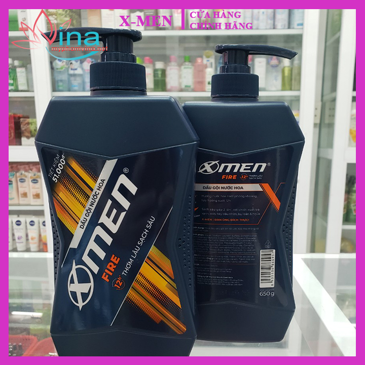 [HCM]Dầu Gội Nước Hoa XMen Fire Active - Thơm Mạnh Mẽ (650g)
