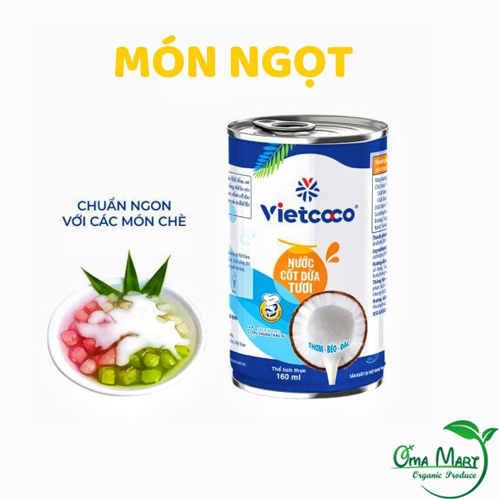 Nước cốt dừa tươi Vietcoco 160ml