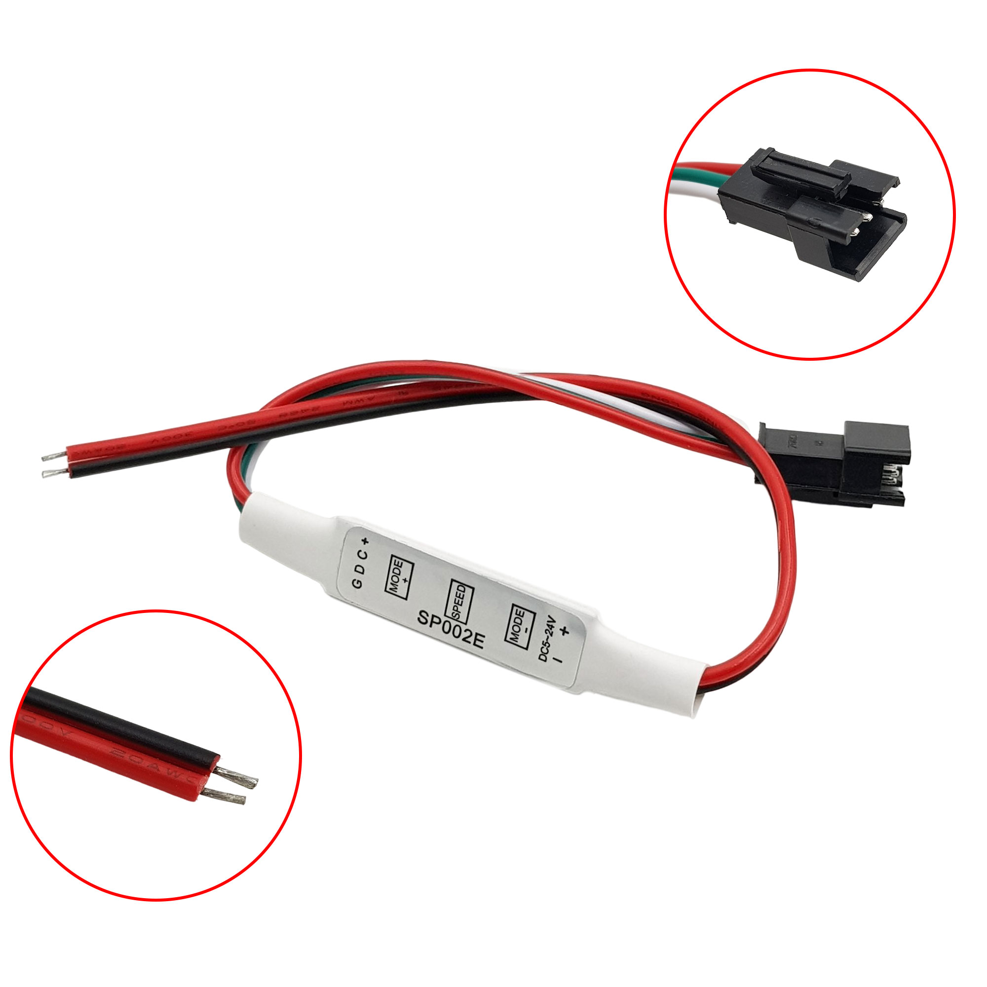 Mạch điều khiển Led WS2812 WS2811 3 nút SP002E