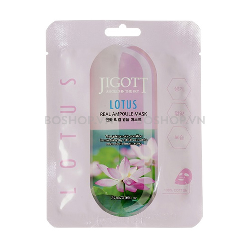 Mặt nạ giấy Jigott Hàn Quốc (lựu, collagen, cấp ẩm, trà xanh, hoa sen...)