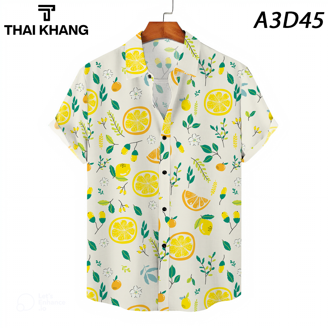 [Hoàn Tiền 15%] Áo sơ mi đi biển họa tiết THÁI KHANG vải lụa mềm không nhăn co dãn A3D45