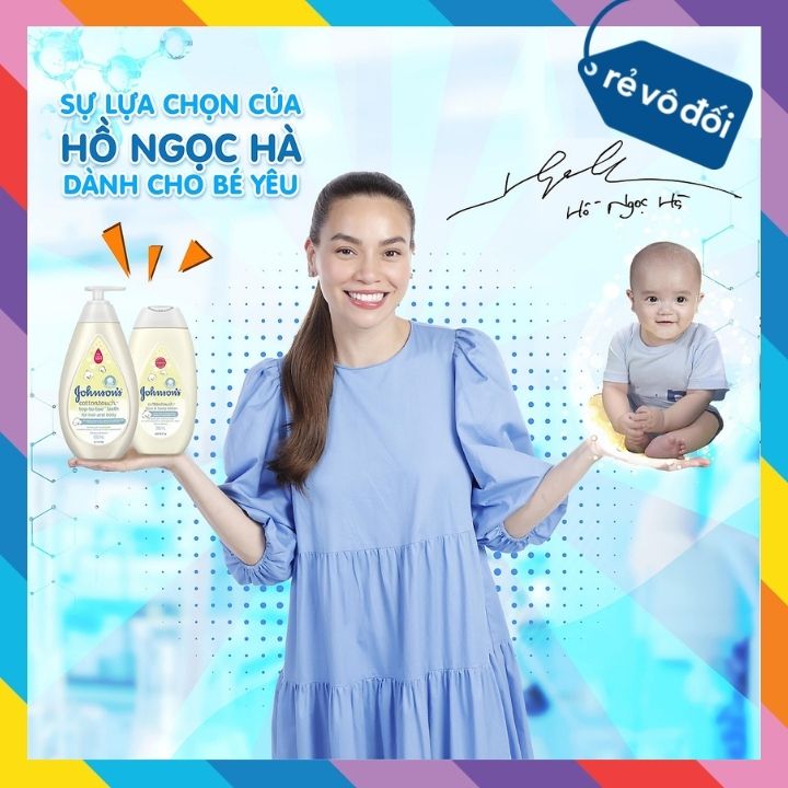 Sữa tắm gội toàn thân mềm mịn Johnsons Baby Bath Cotton Touch