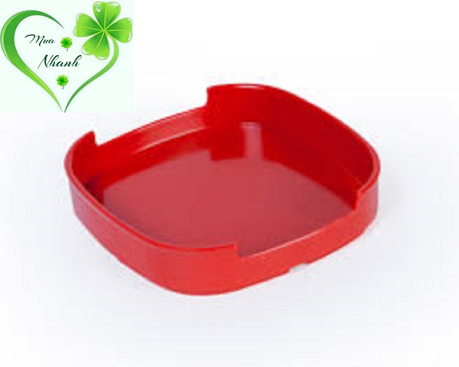 combo 10 khay melamine đựng sushi, khay đựng đồ nướng vuông 14x14cm