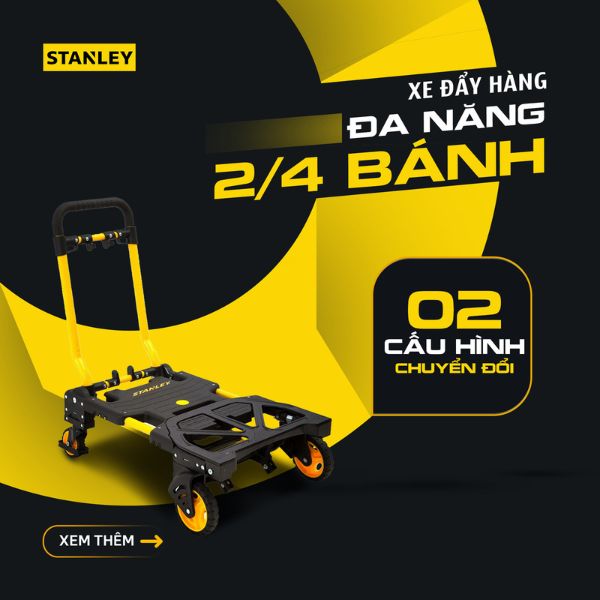 Xe đẩy hàng gấp gọn 2 - 4 bánh Stanley FT585 tải trọng 70/137kgs - Hàng chính hãng
