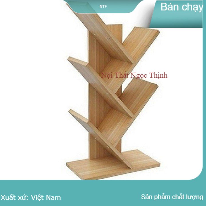 Kệ sách trang trí hình xương cá 5 tầng