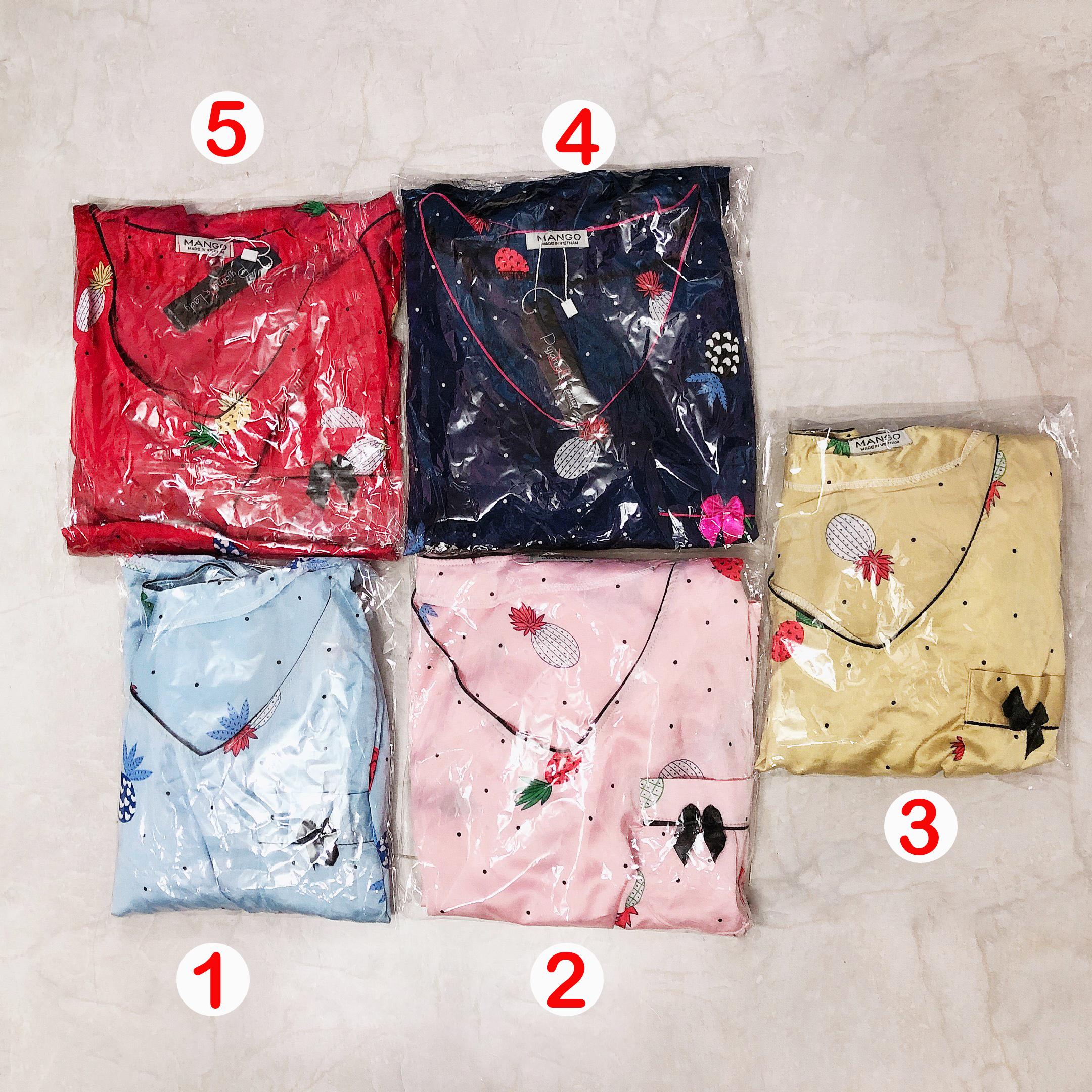 [HCM]Đồ bộ đùi lụa satin quả dứa siêu kute dưới 60kg