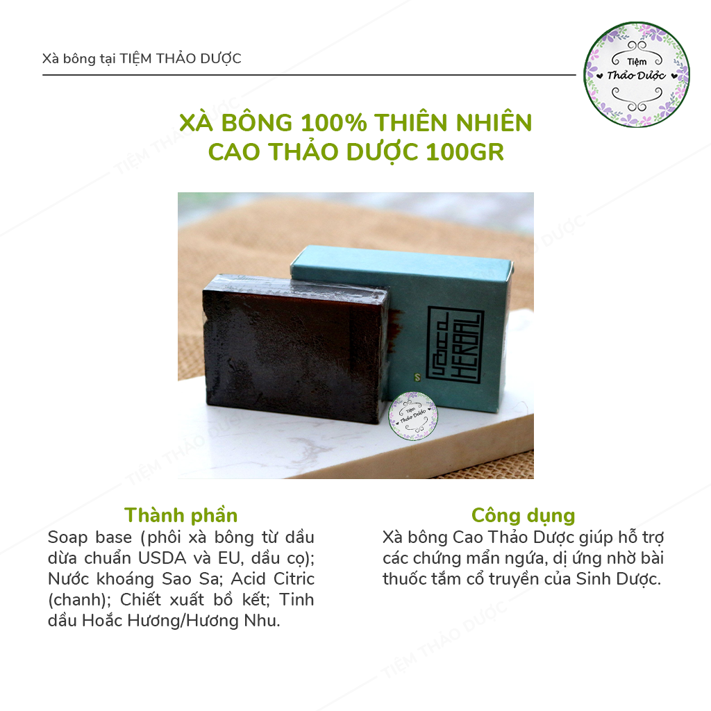 Xà Bông Cao Tắm Thảo Dược 100gr