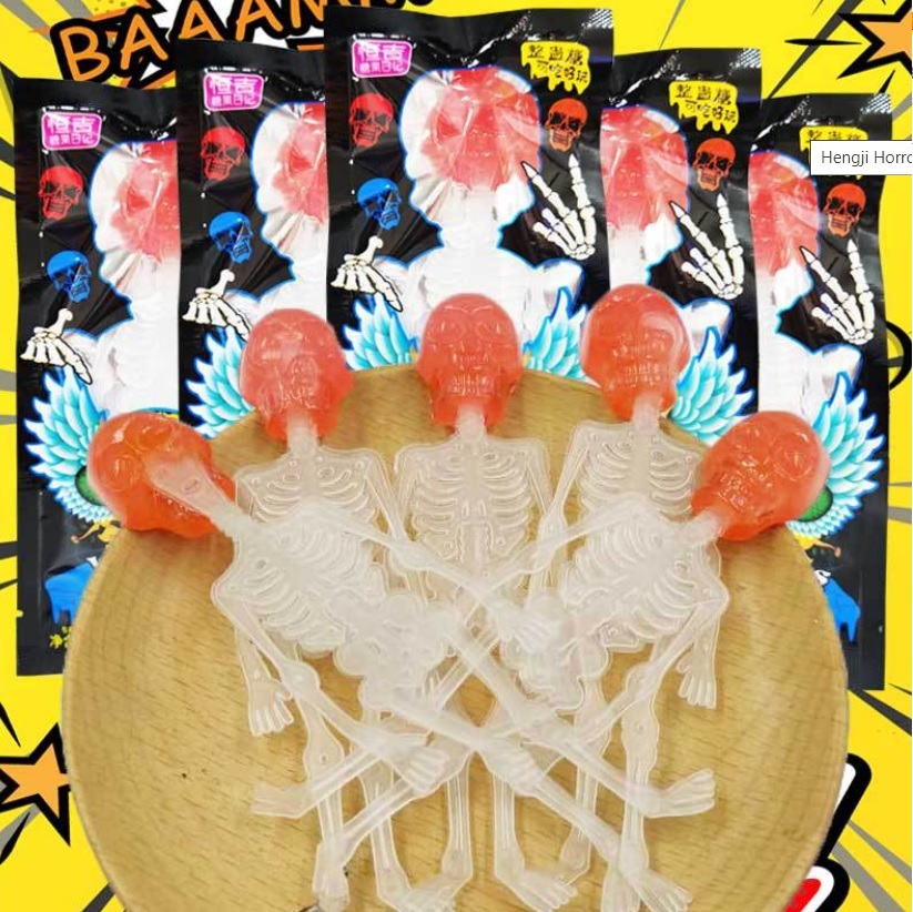 10 cây kẹo halloween party bộ xương phát sáng