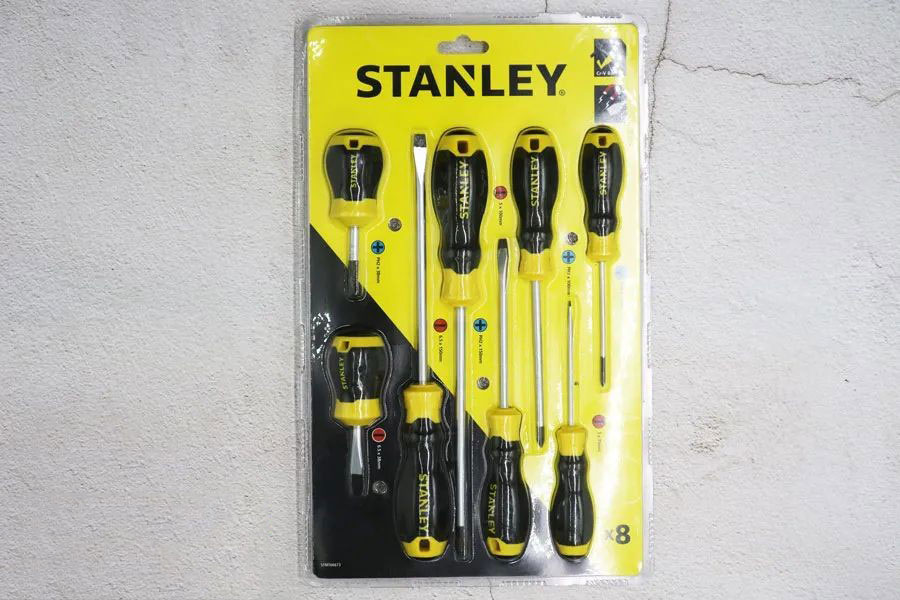 Bộ tuốc nơ vít dẹp và bake 8 cây Stanley STMT66673