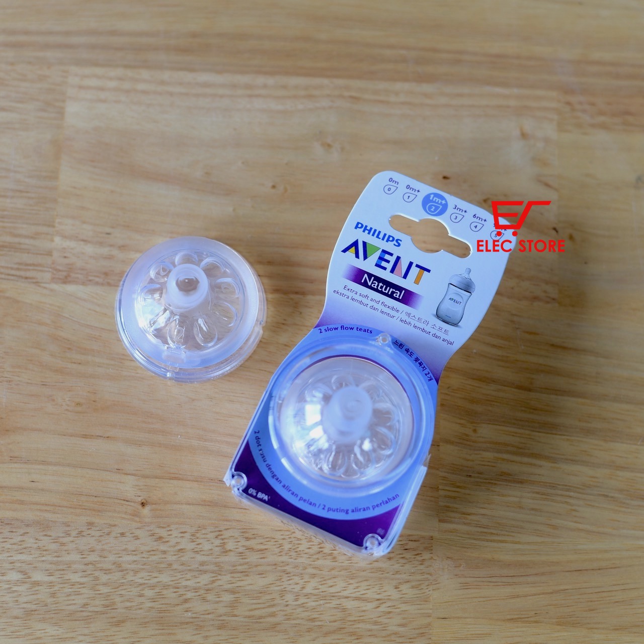 Núm ti thay bình sữa Philips AVENT Natural số 2 [cho bé từ 1 tháng +]