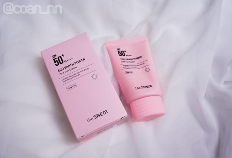 Kem Chống Nắng The Saem Eco Earth Power Pink Sun Cream SPF50+ PA++++ nhập khẩu