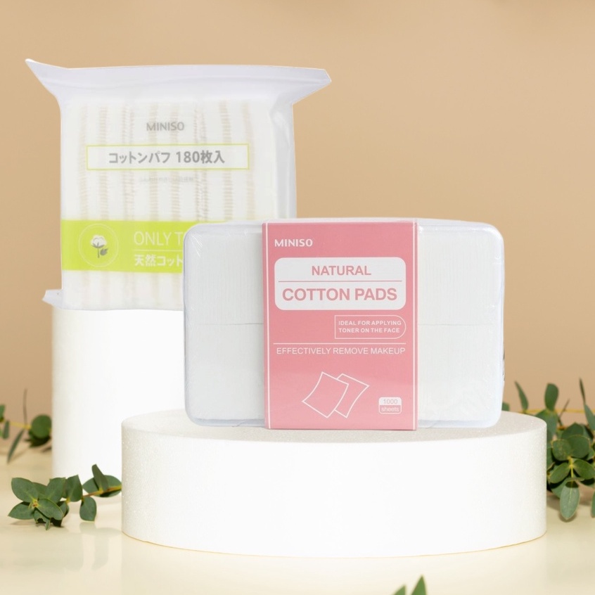 Bông Tẩy Trang Siêu Thấm Miniso - 180 Miếng