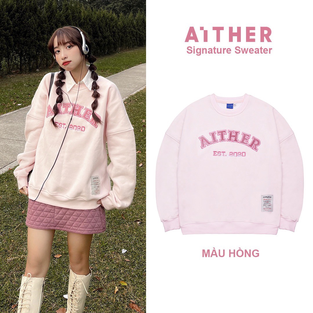 AITHER STUDIO - Áo nỉ SIGNATURE SWEATER FORM RỘNG