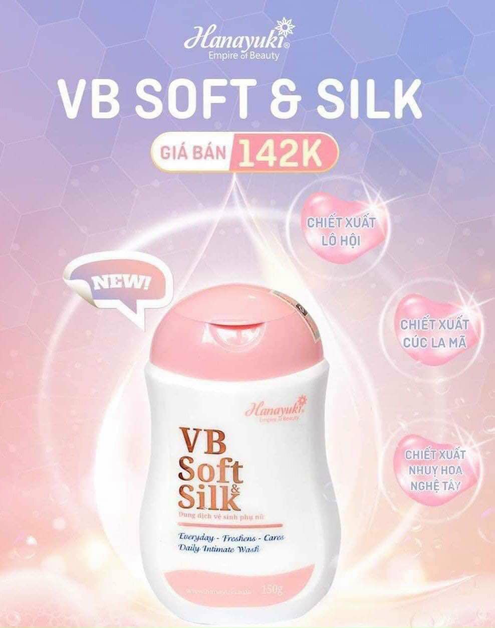 Dung dịch vệ sinh phụ nữ hana soft silk hanayuki chai hồng thơm lâu hơn