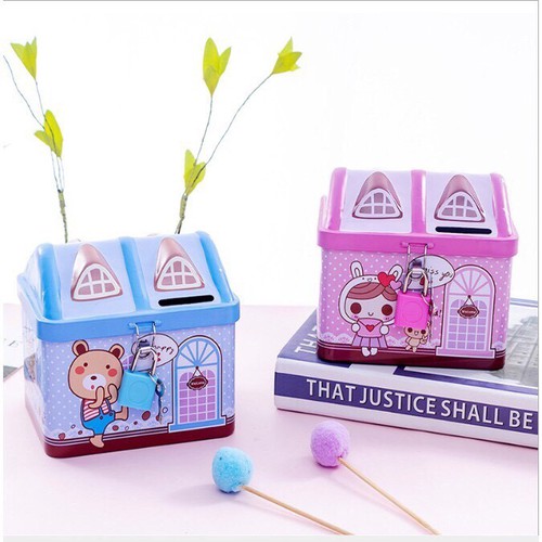 Đồ Chơi Két Sắt Mini Hình Ngôi Nhà Có ổ Khóa