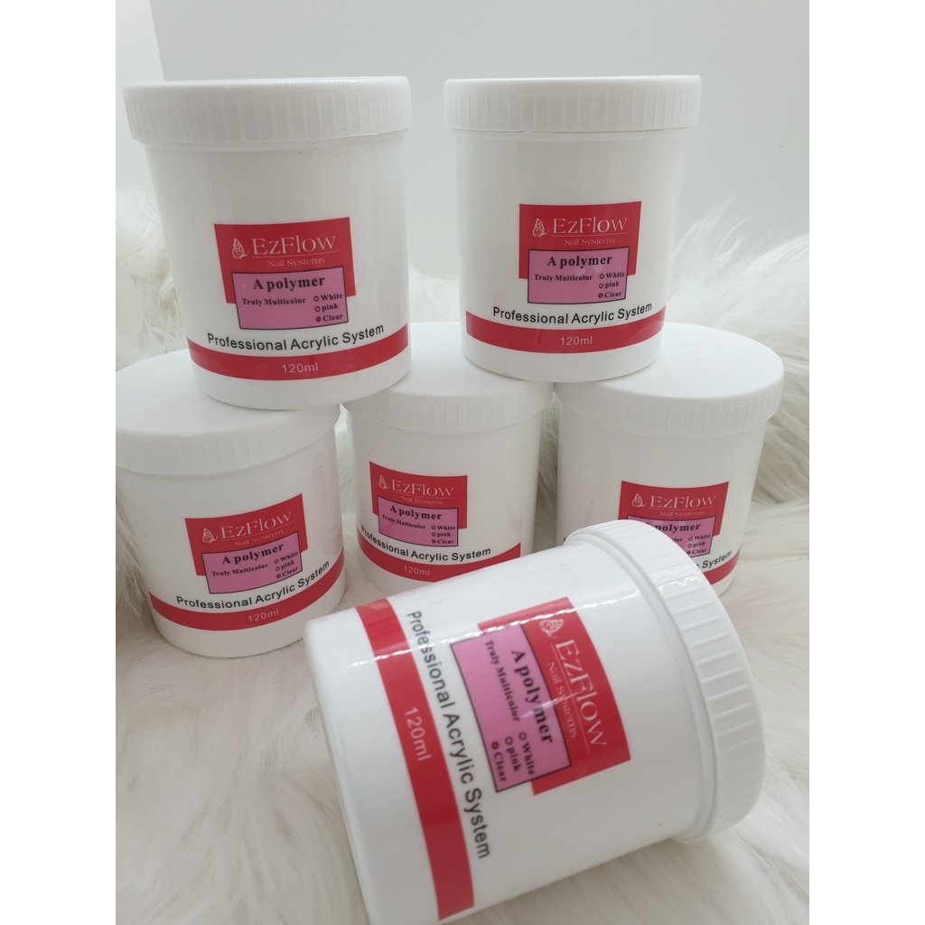 Bột Đắp Móng Ezflow 120ml, Mịn và Dẻo, Không Vón Cục