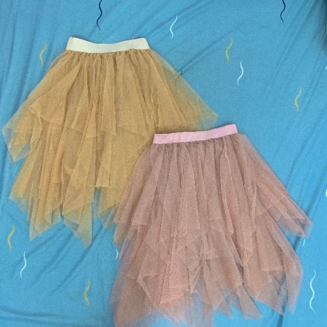 [HCM]Chân váy lưới nhọn pastel