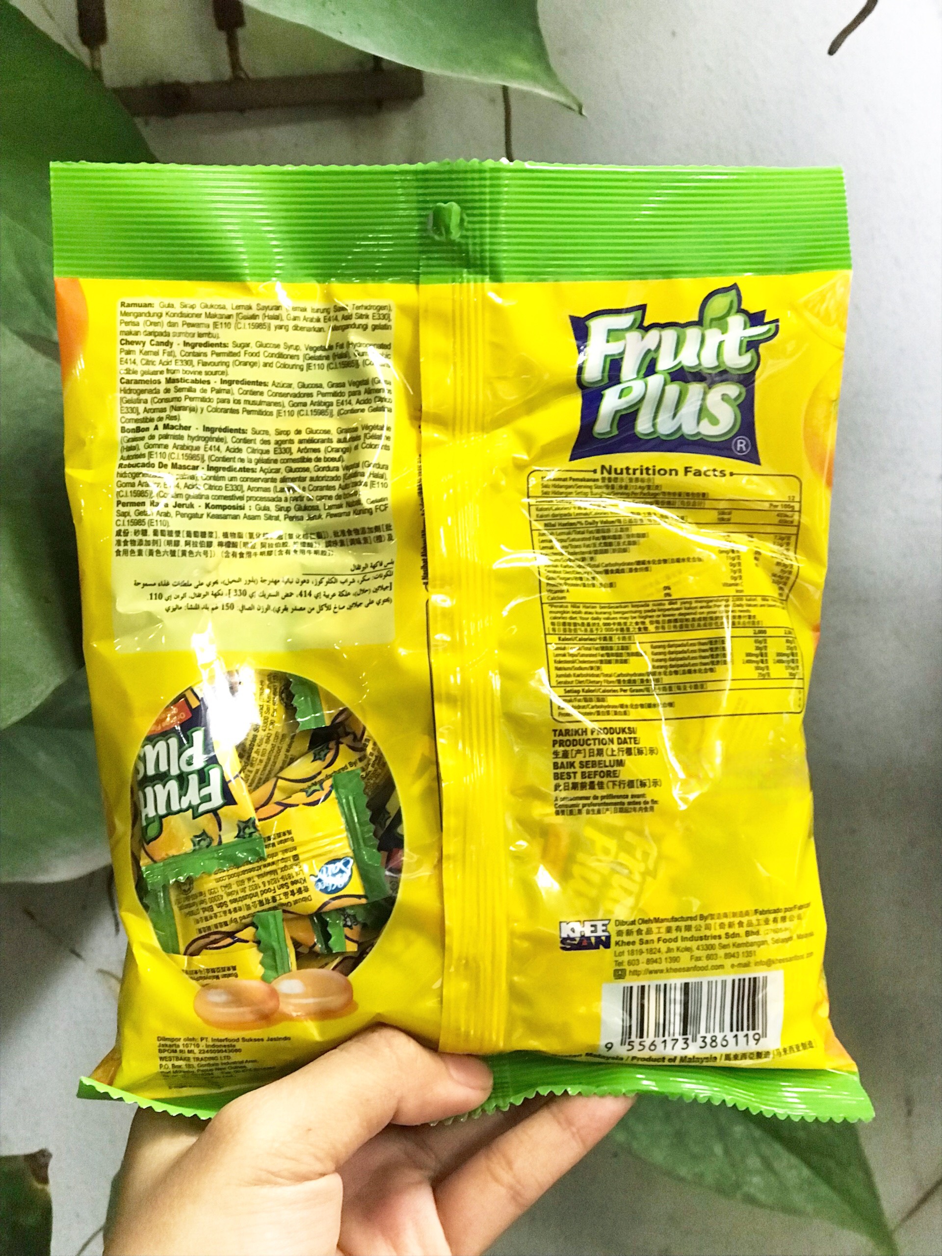 Kẹo Mềm Fruit Plus Hương Cam Chewy Candy (Gói 150g)