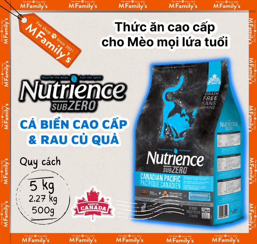 Hạt Nutrience Subzero Cho Mèo mọi lứa tuổi (HSD T3/2024)