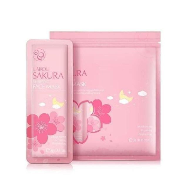 Combo 10 gói Mini Mặt Nạ Ngủ Matcha, Sakura - Laikou