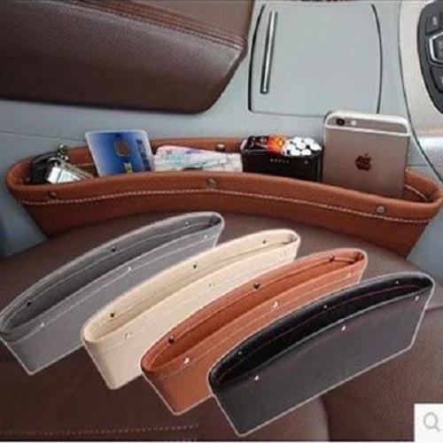 Khay Để Đồ Khe Ghế Ô TÔ Bọc Da Dạng Ví
