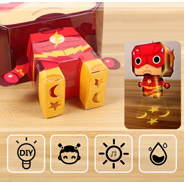 Lồng đèn trung thu lồng đèn siêu nhân có đèn ánh chiếu đẹp mắt