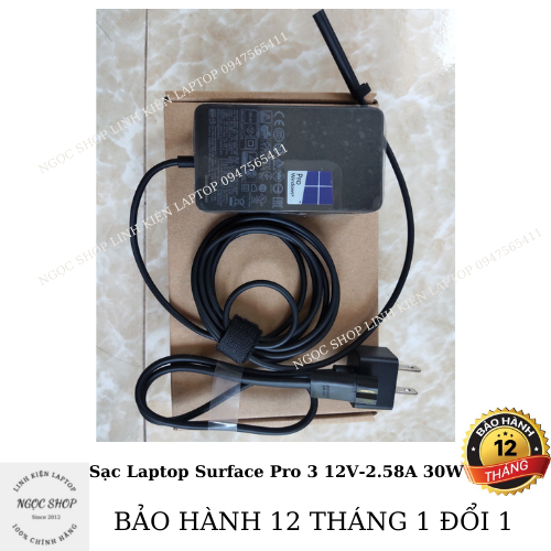 Sạc Surface Pro 3 15V-2.58A 44W Microsoft Surface Pro 3/ Surface Pro 4