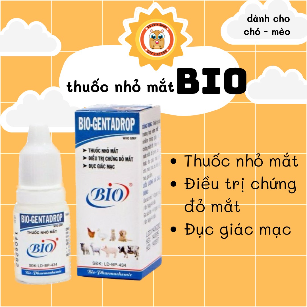 chai nhỏ mắt Bio dành cho chó mèo - T3 PETS SHOP