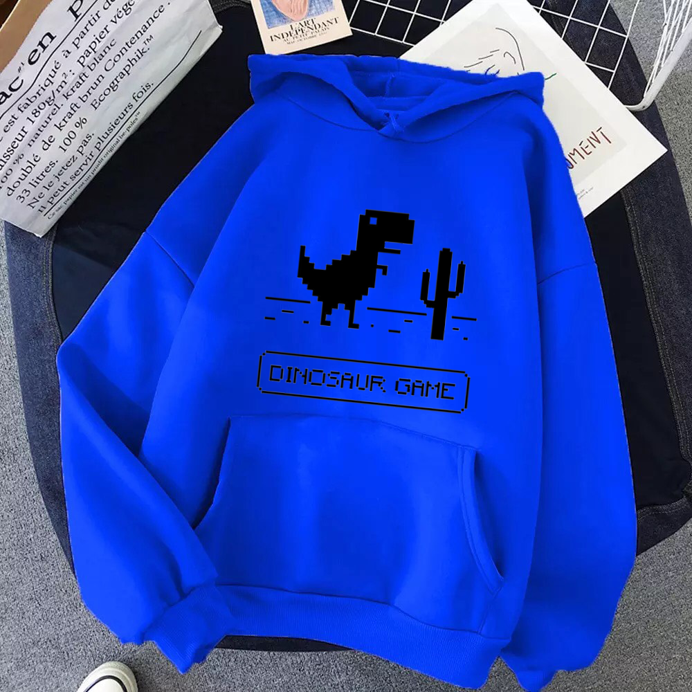 [Hoàn Tiền 15%] ÁO HOODIE UNISEX IN DINOSAUR GAME (NHIỀU MÀU)