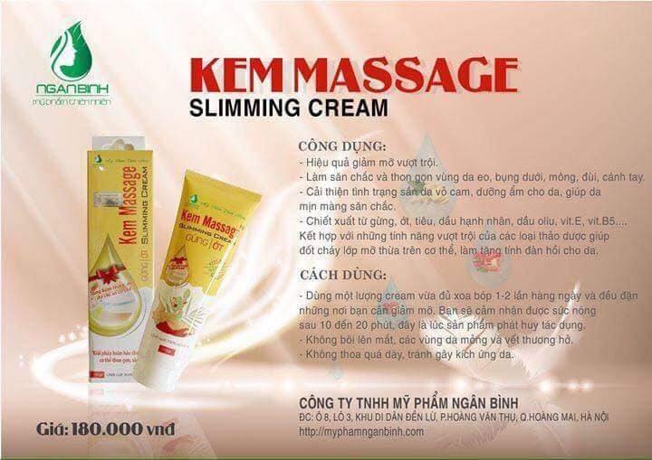Kem tan mỡ gừng ớt Ngân Bình- Đánh tan mỡ bụng dáng đẹp eo thon