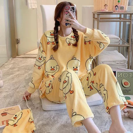 Bộ Mặc Nhà Bông Ấm Áp Siêu Mềm Mịn