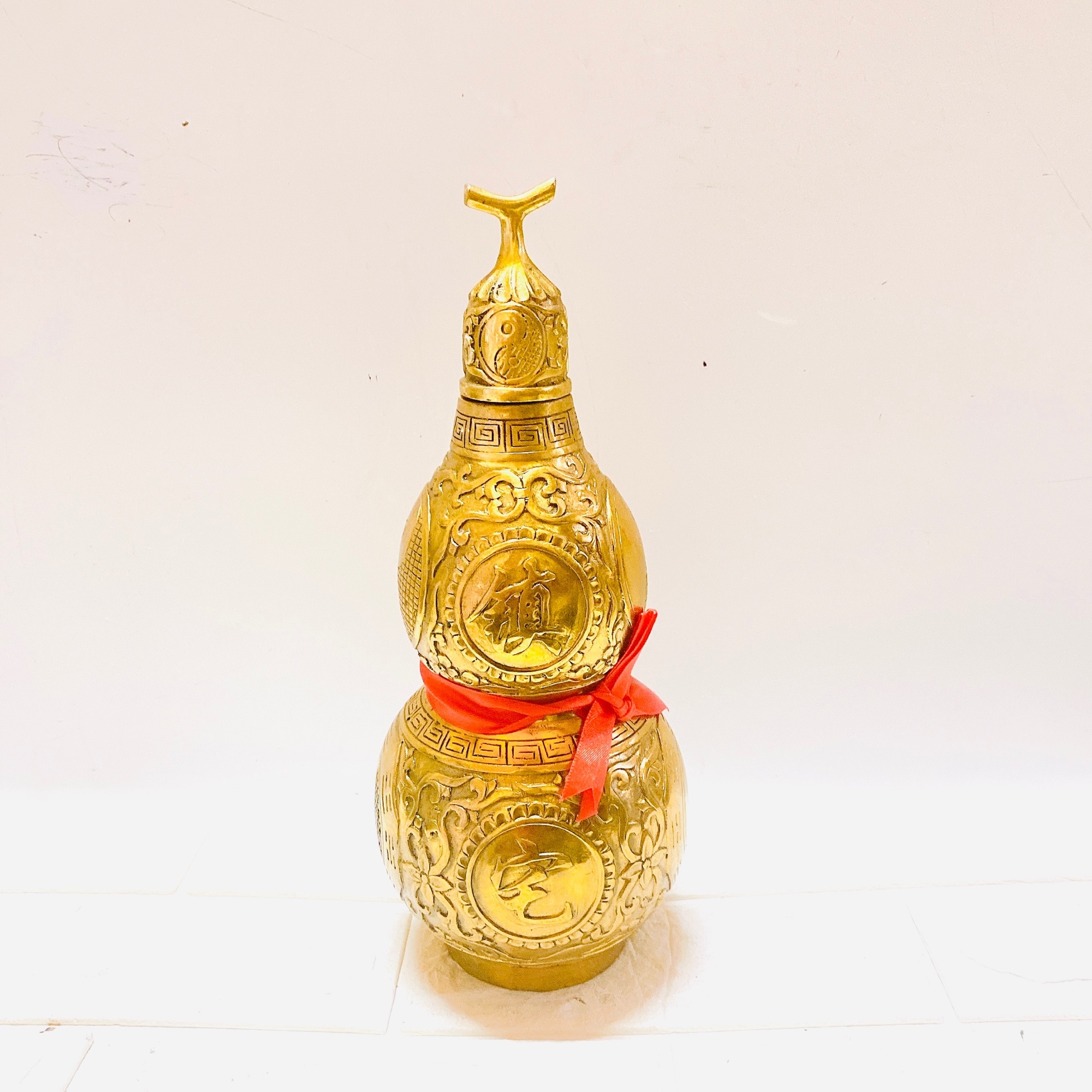 BÌNH HỒ LÔ CAO 22 cm cm nặng 750 gr. chất liệu bằng đồng phòng thủy tài Lộc