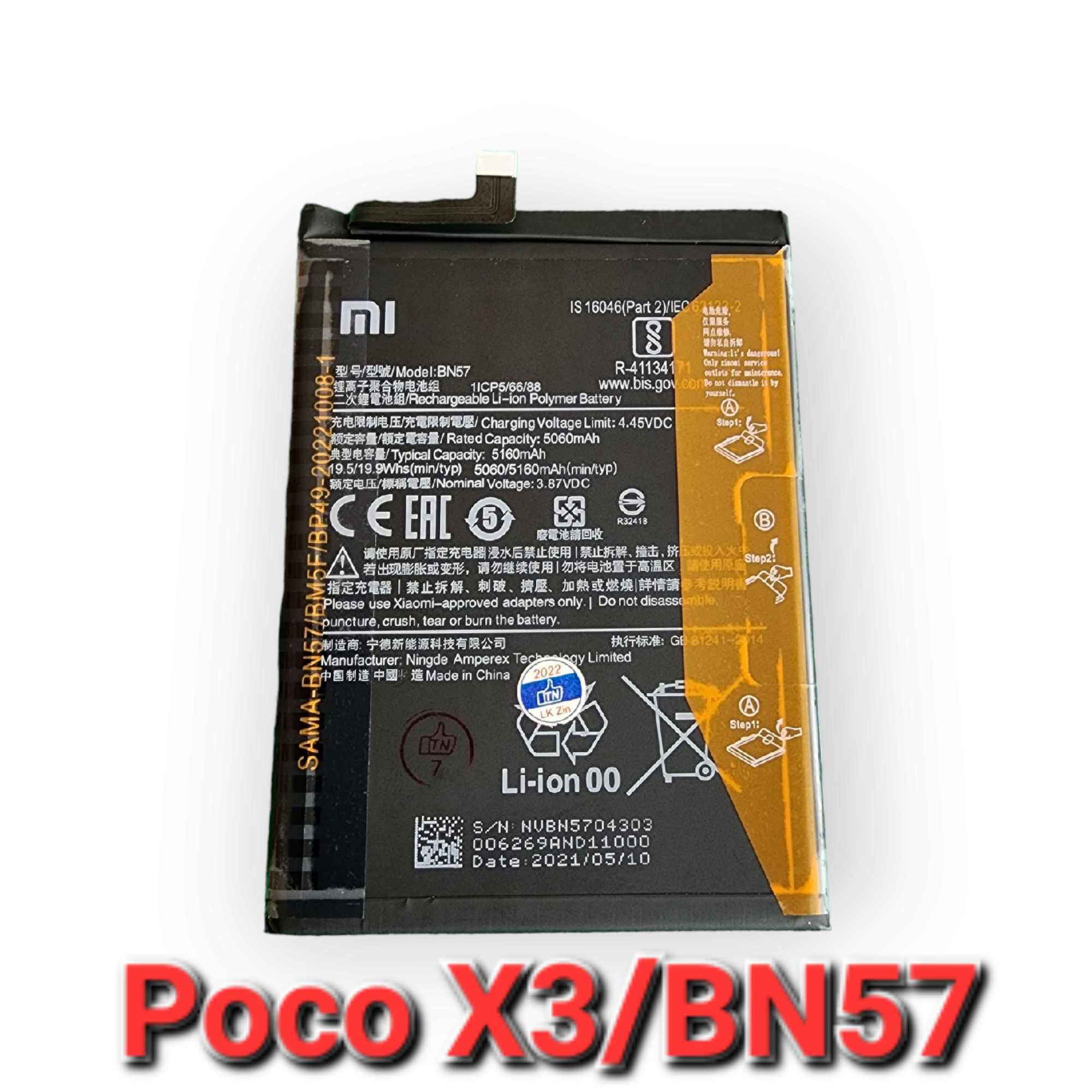 Pin Xiaomi Poco X3/BN57 Zin Hãng