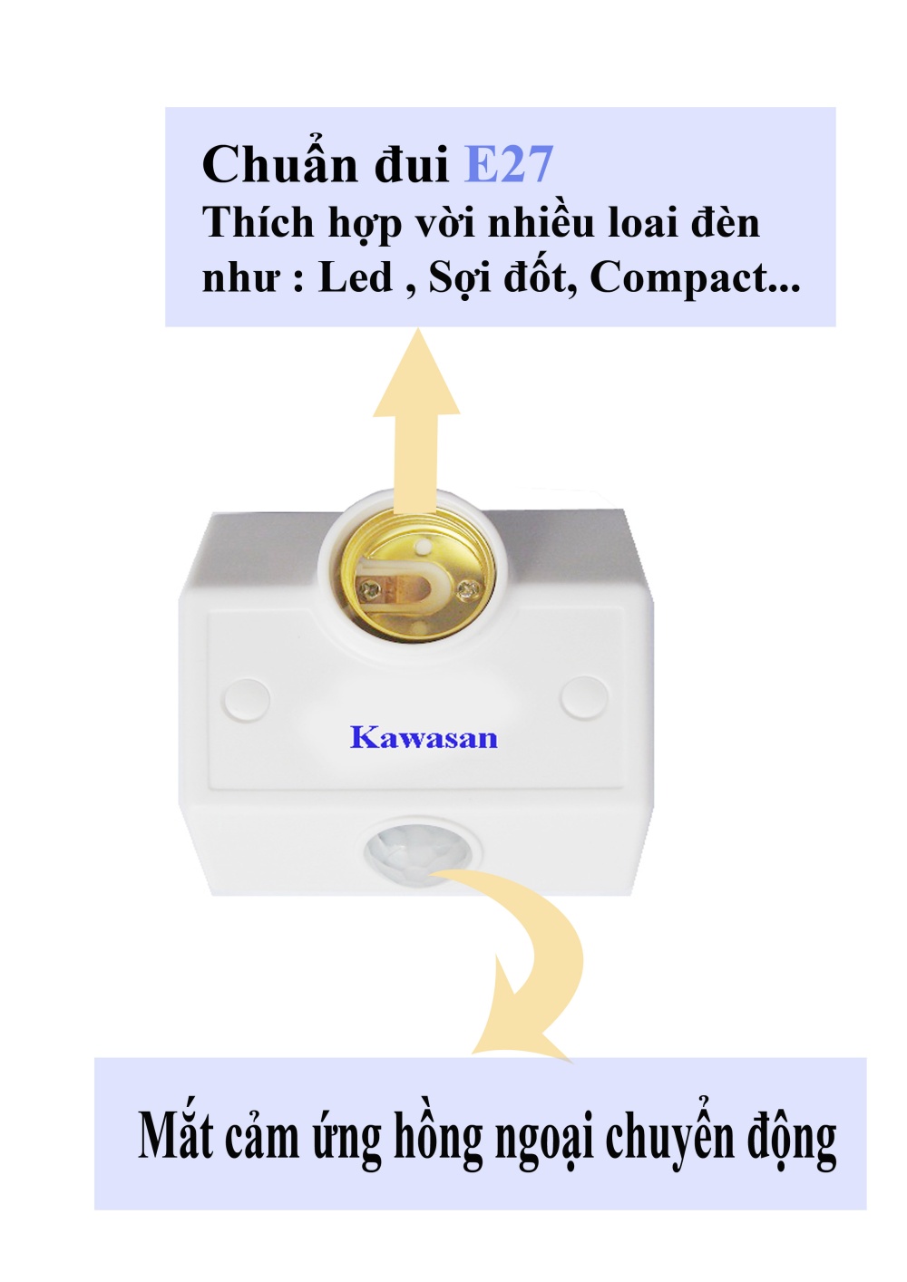 Đui đèn cảm ứng chuyển động