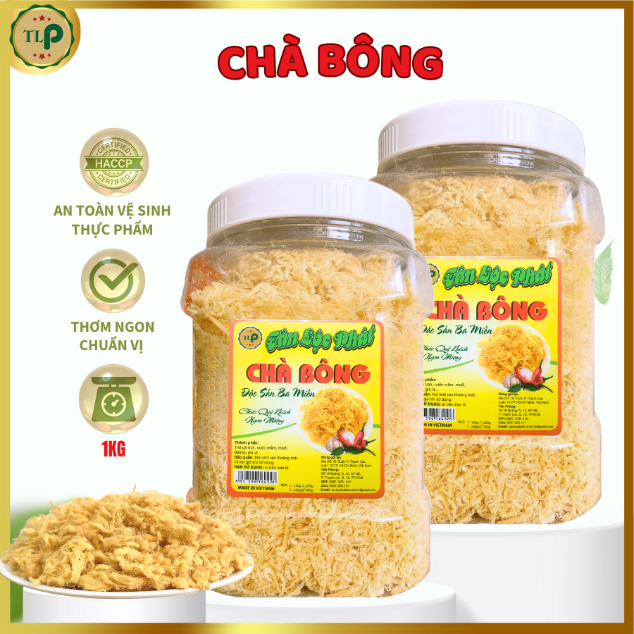 CHÀ BÔNG GÀ TÂN LỘC PHÁT COMBO 1KG - MỖI HŨ 500G