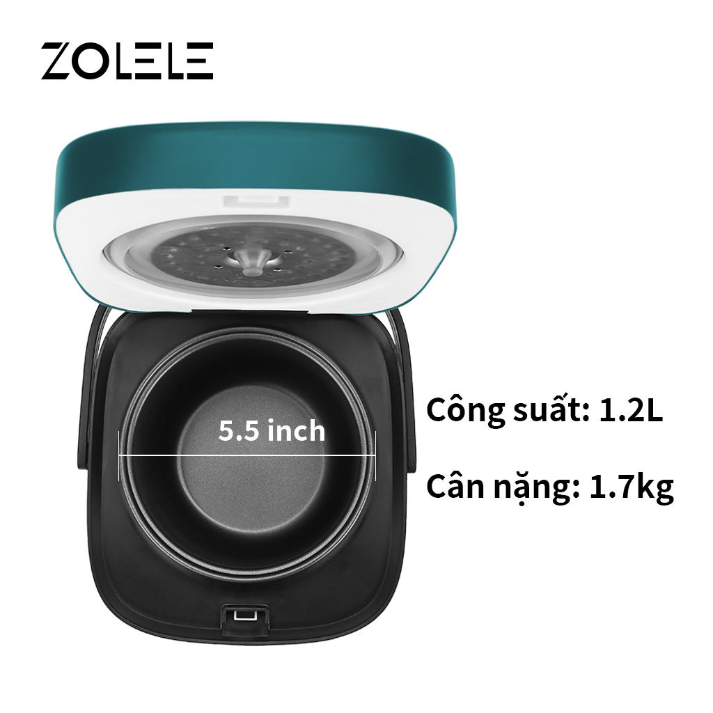 Nồi cơm điện mini ZOLELE ZB001 1.2L (Lòng nồi 800ml)