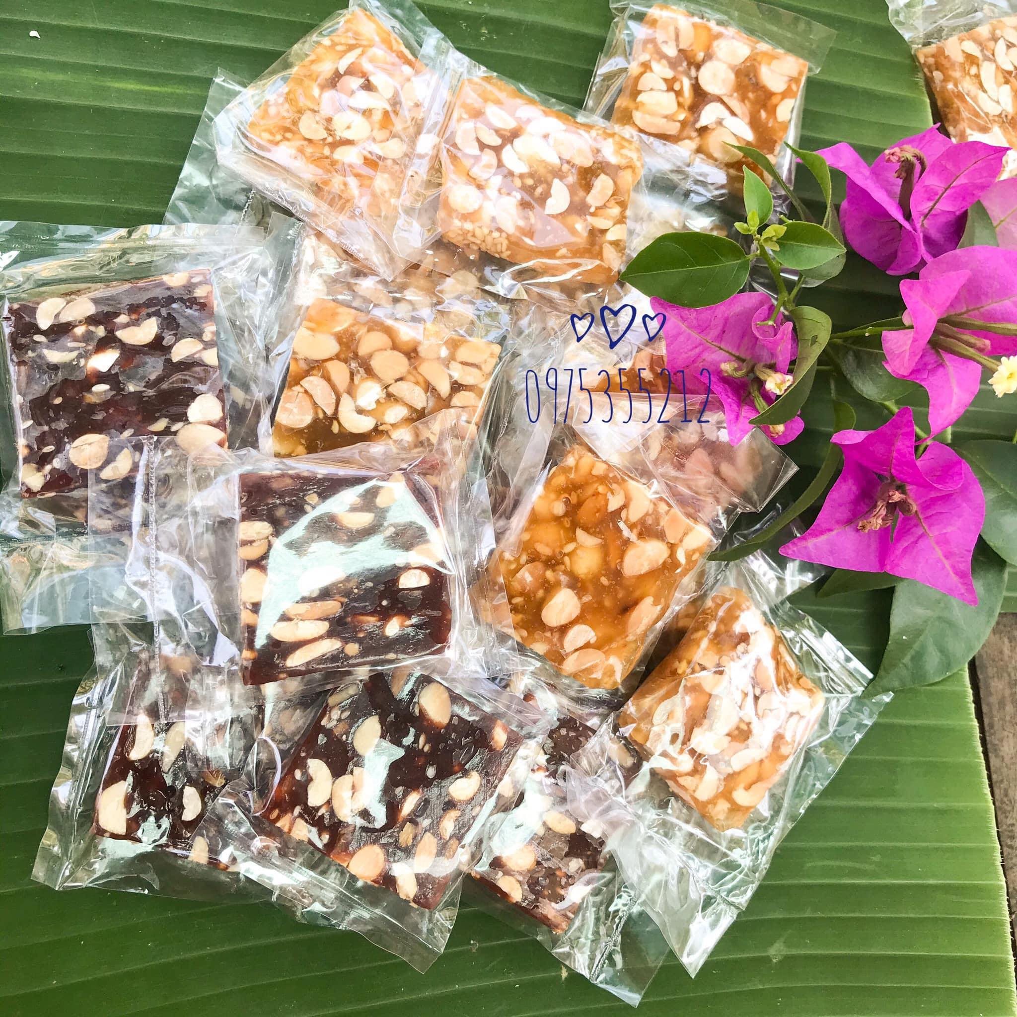 Kẹo chuối đậu phộng dừa gừng mè - bến tre - 250g - 500g