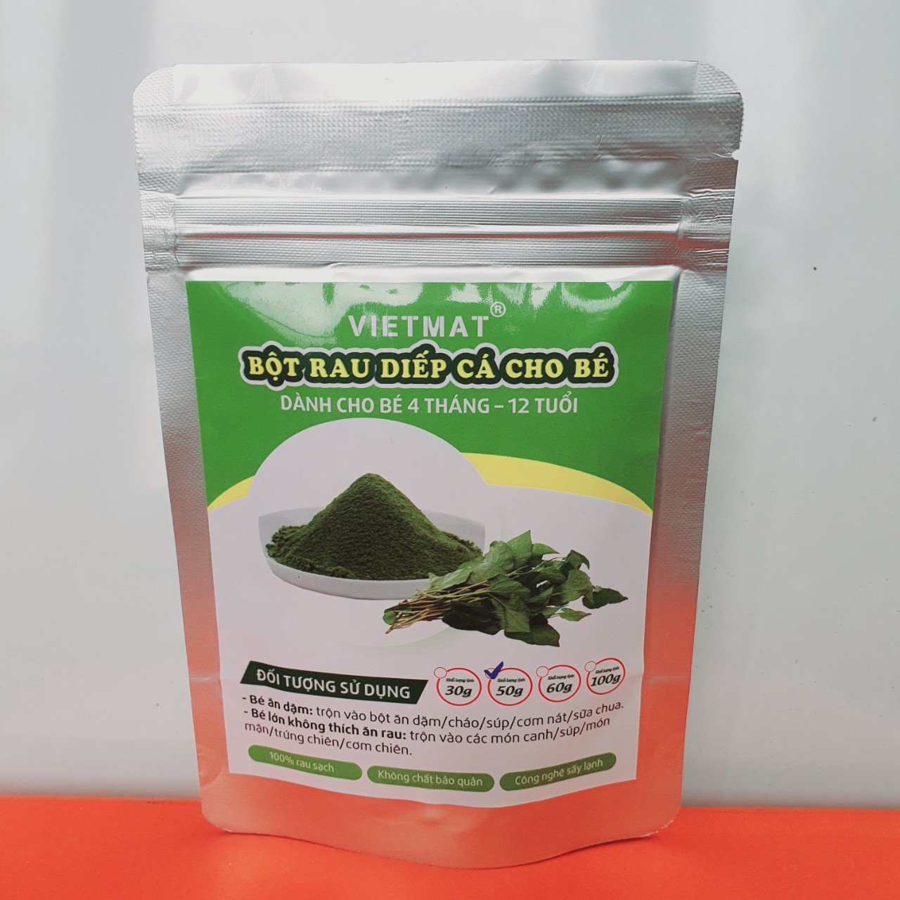 Bột diếp cá sấy lạnh cho bé VIETMAT