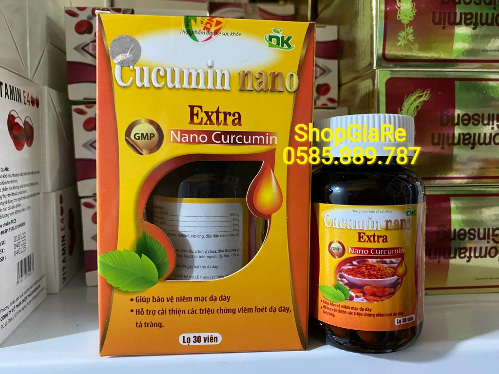 CUCUMIN Nano extra viên uống Viêm Loét Dạ, Dày tá tràng curcumin