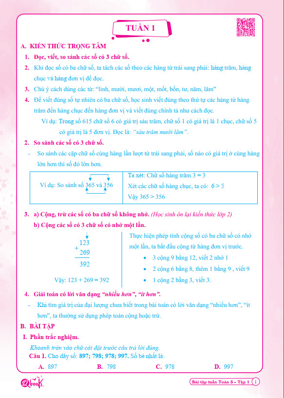Sách - Bài Tập Tuần Toán 3 - Tập 2 (1 cuốn)